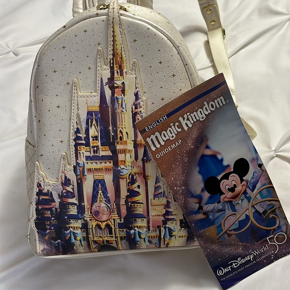 Disney World 50th Anniversary Cinderella Castle Mini Loungefly